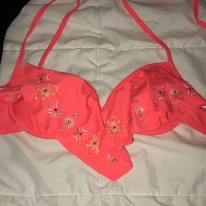 neon push up bikini top